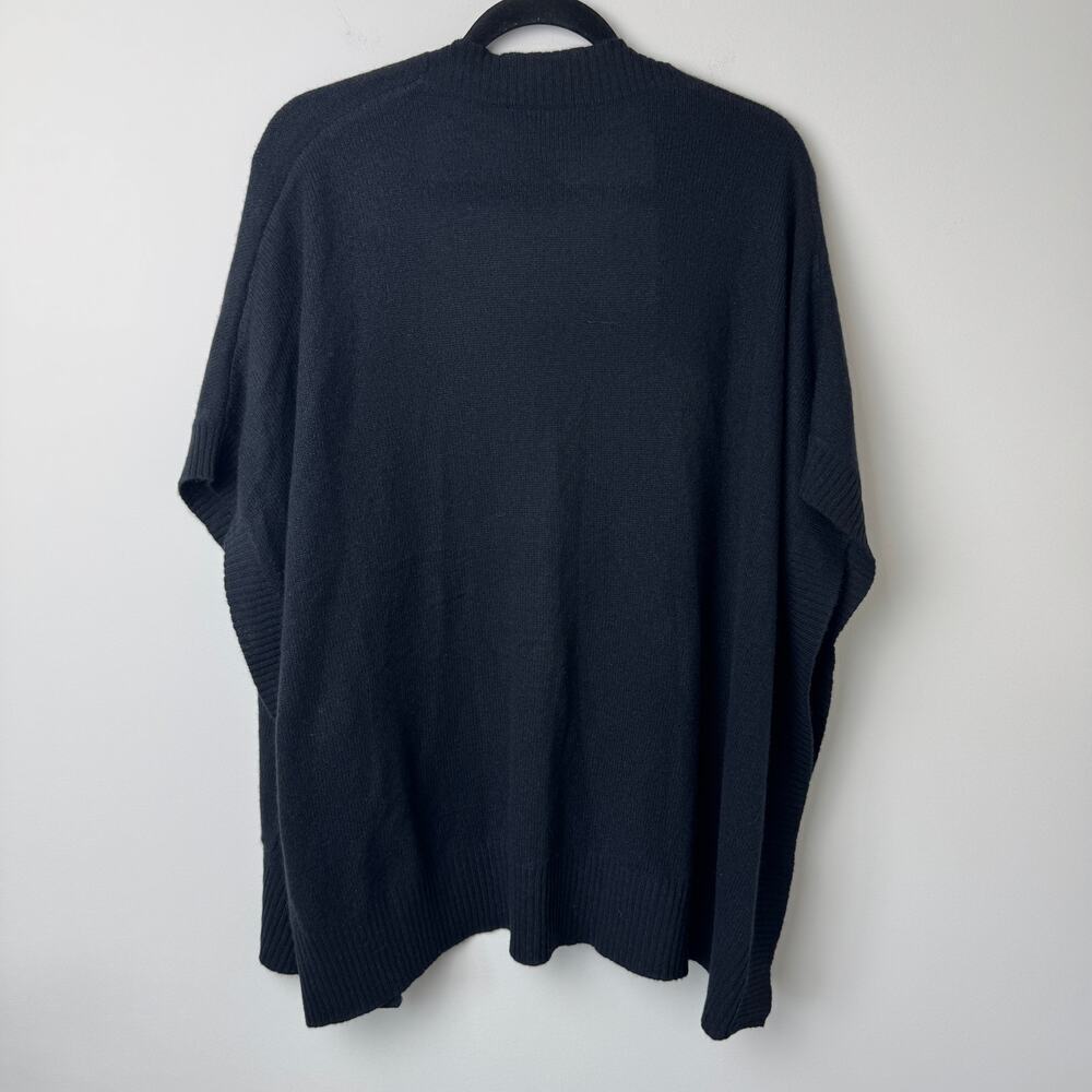 Halogen 100% Cashmere Easy Throw On Ruana in Black - One Size - Picture 7 of 7